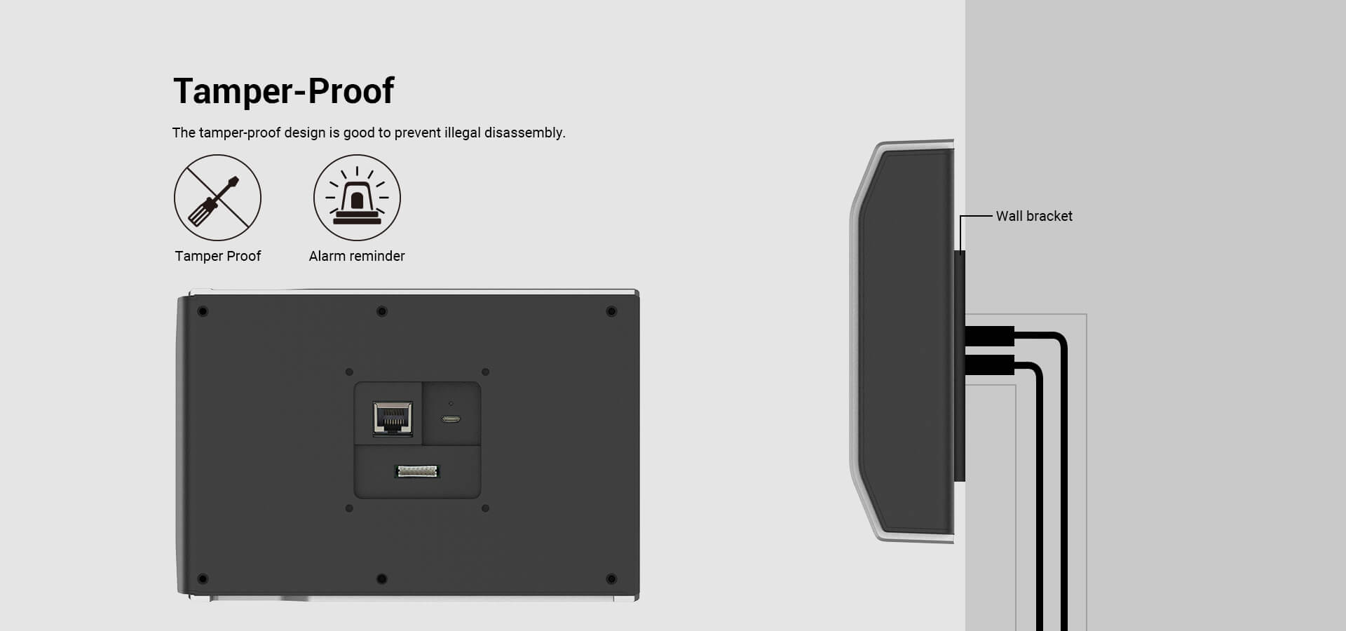 Wall-mountedd Attendance and Access control machine Tamper proof