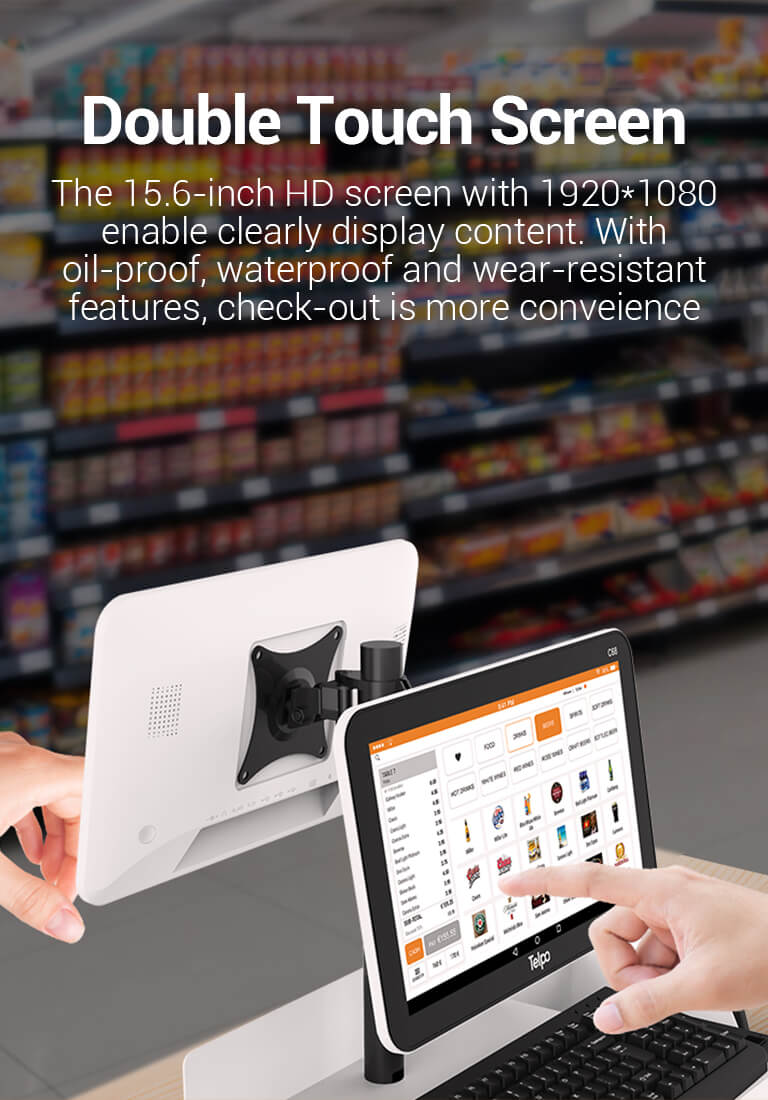Telpo C68 integrated cash register Double Touch Screen C68