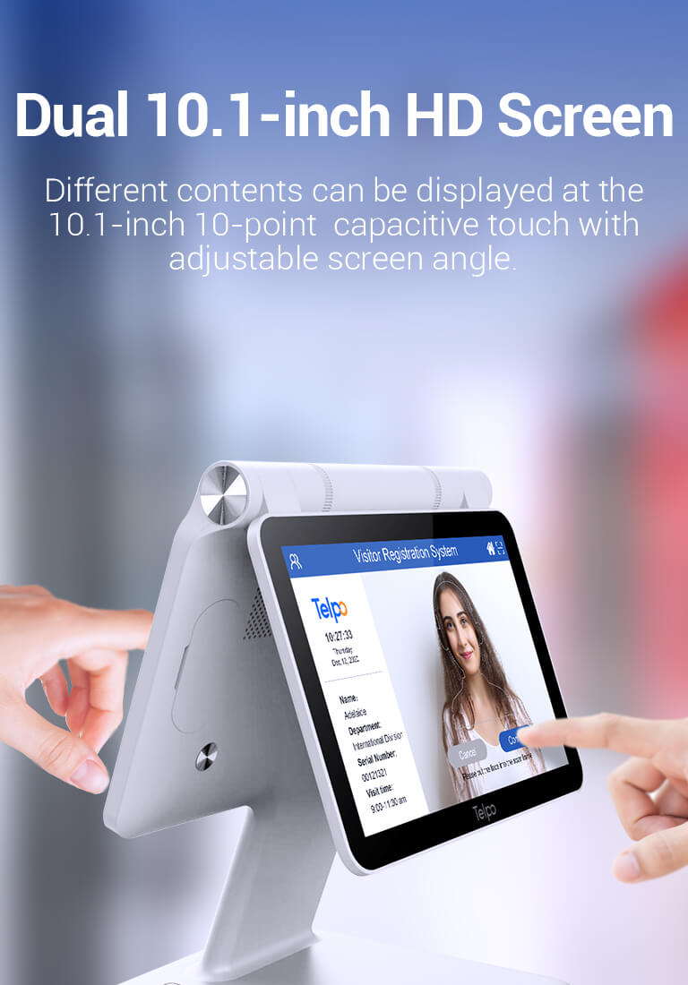 10.1-inch 10-point capacitive touch with adjustable screen Telpo D2 