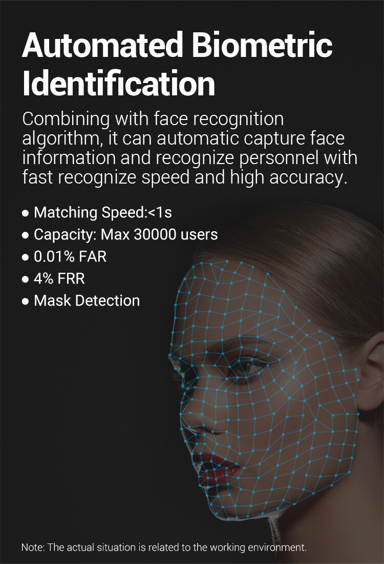 AI Face Detection Recognition Terminal for access control and attendance