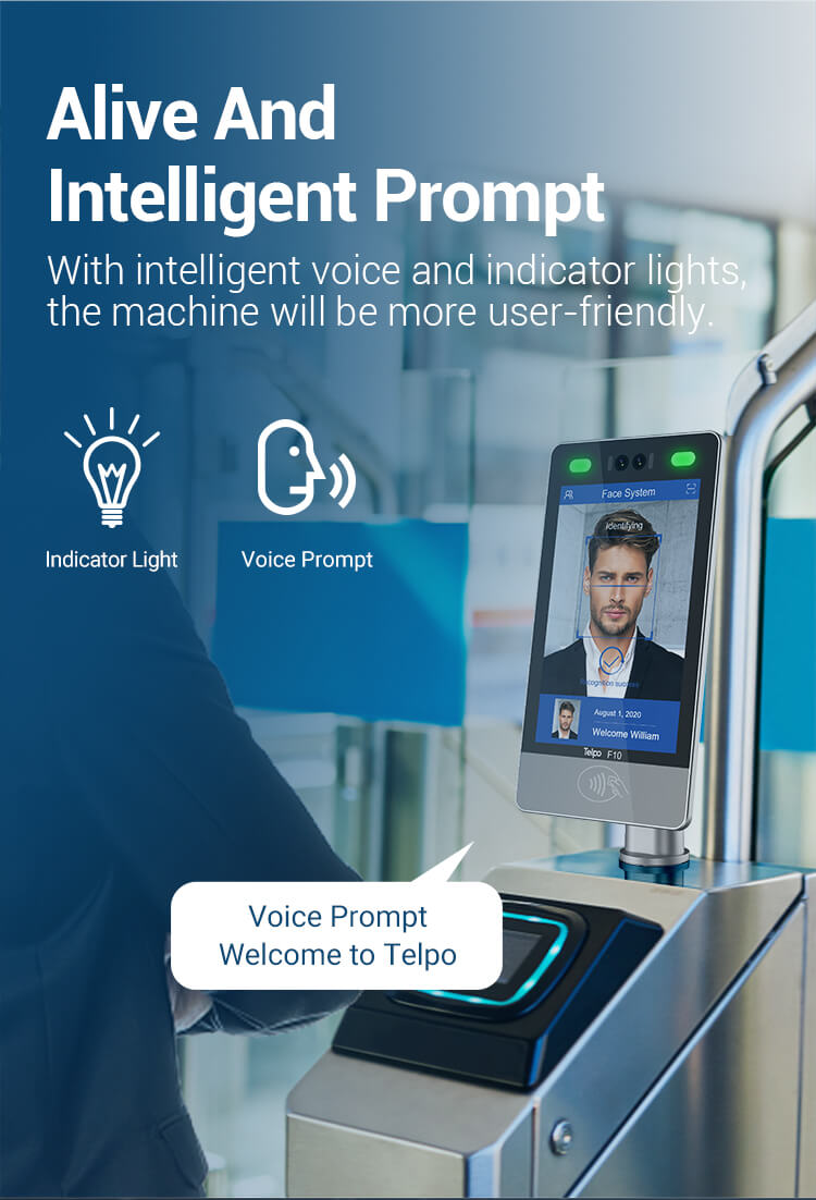 alige and intelligent Vioce Prompt Face Detection Recognition device