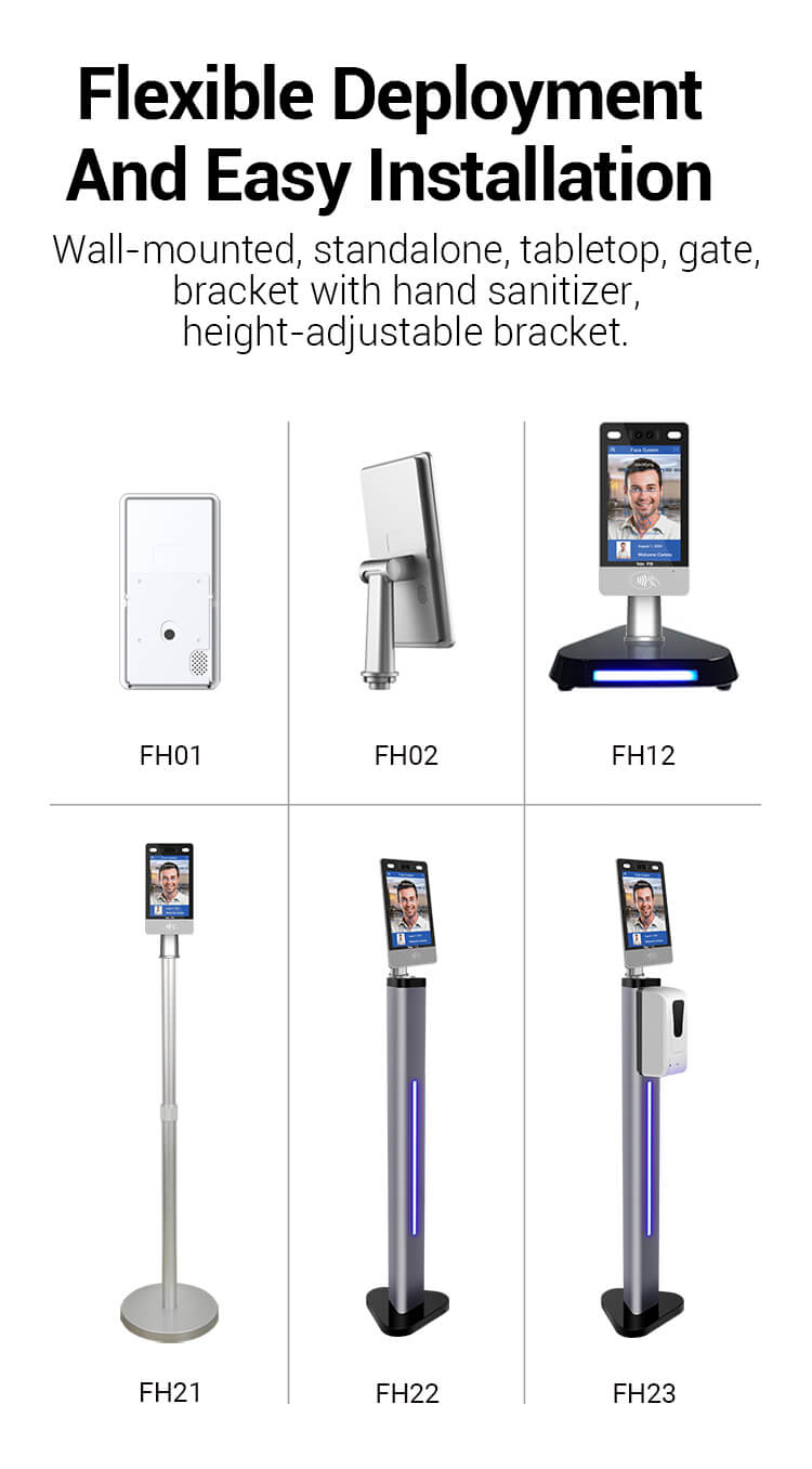 Standing alone,Wall-hanging, Desk top Face Recognition machine