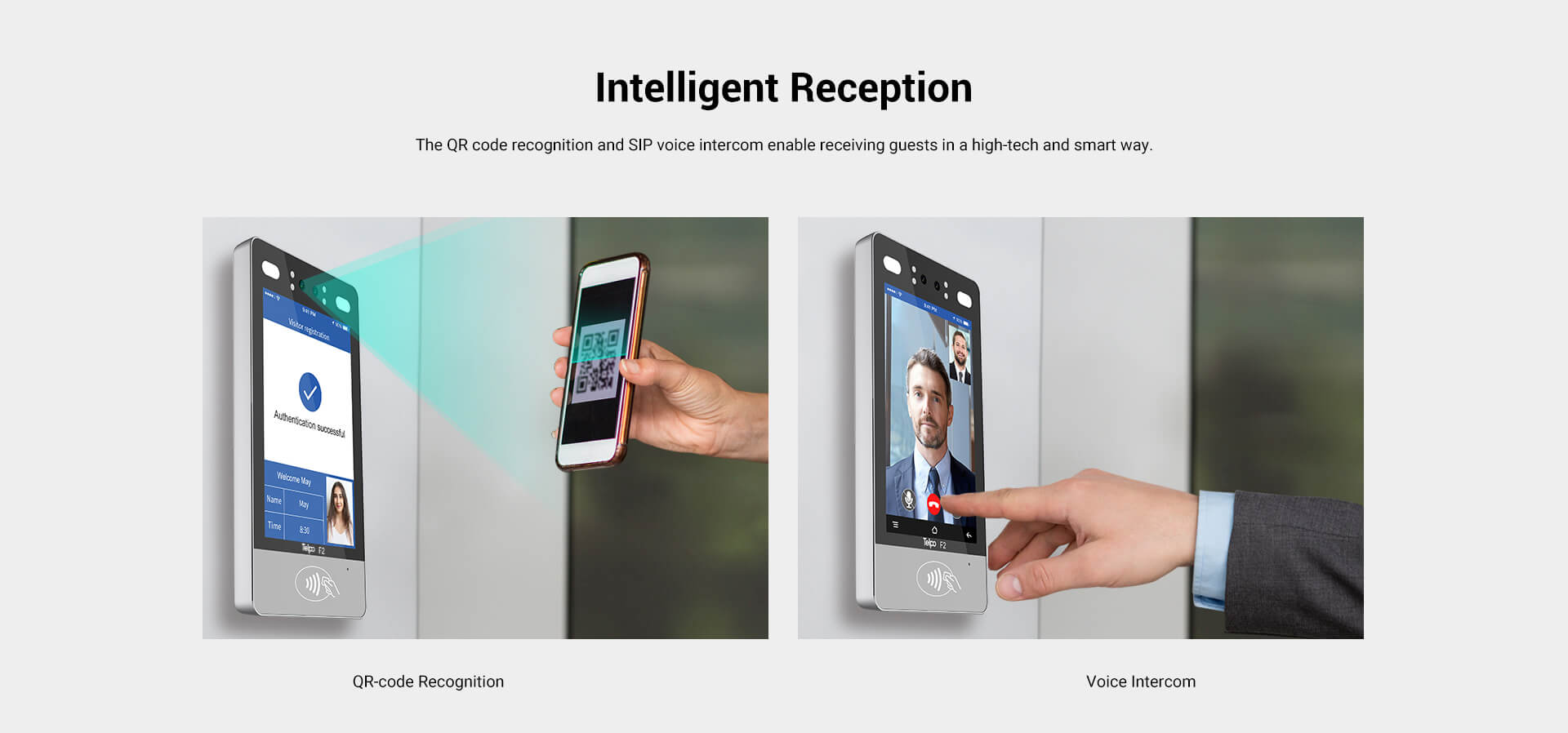 QR code recognition and SIP voice intercom Access Control Machine