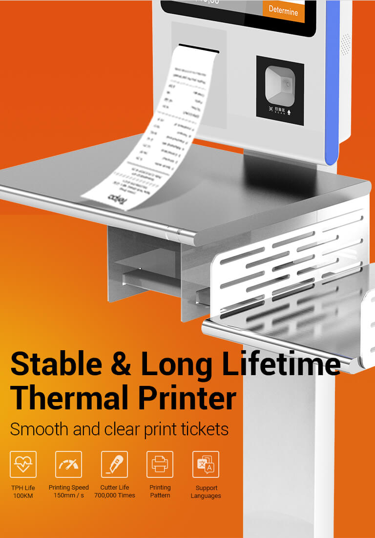 Long Lifetime Thermal Printer Kiosk machine