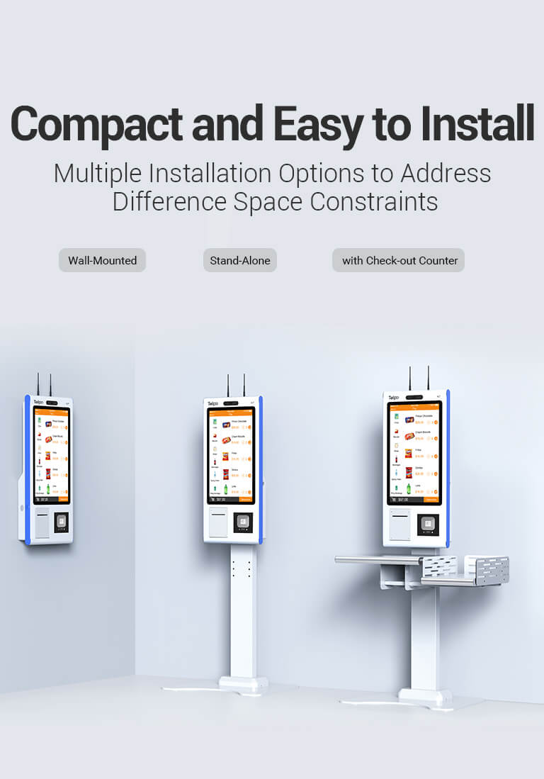Checkout Kiosk machine hCompact and Easy to Install