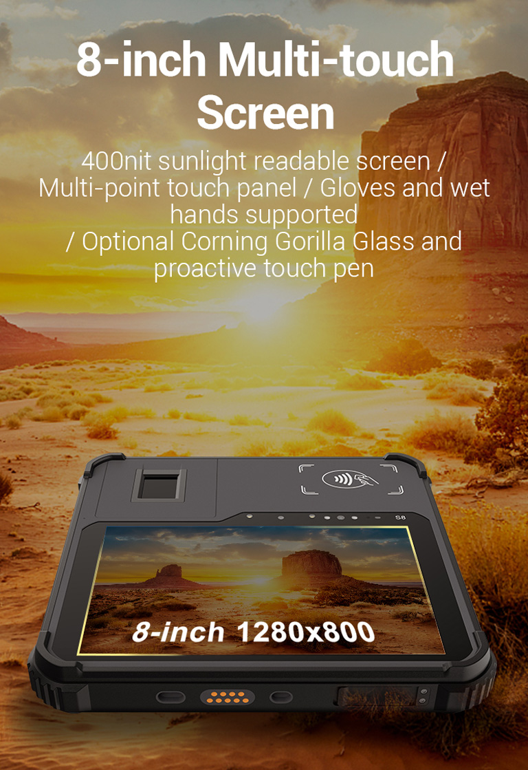 8-inch rugged biometric tablet S8