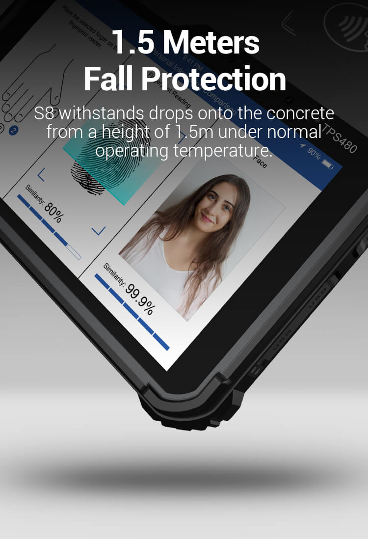 Anti-fall Haneheld Biometric Tablet Telpo S8