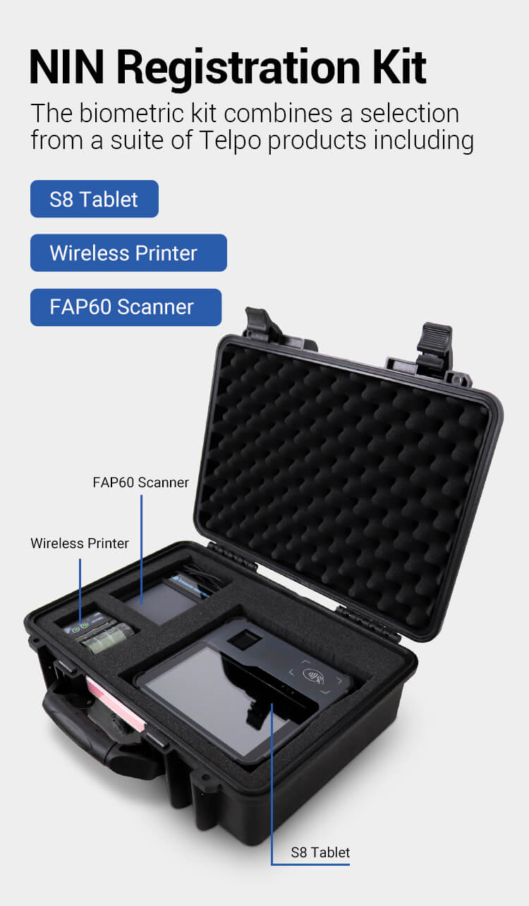 Nin Registration Kit Biometric Tablet Telpo S8