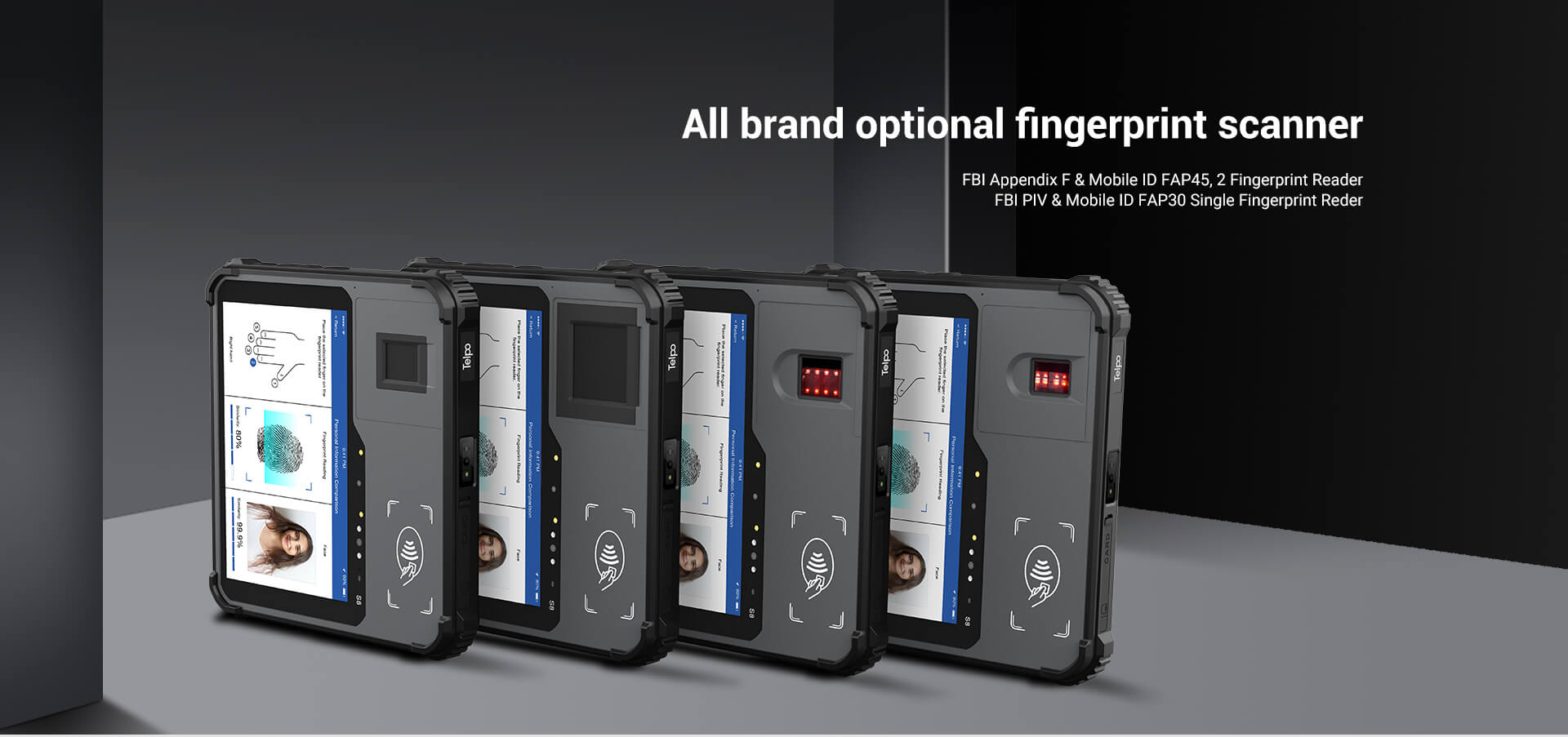FBI PIV certified FAP30 biometric fingerprint tablet
