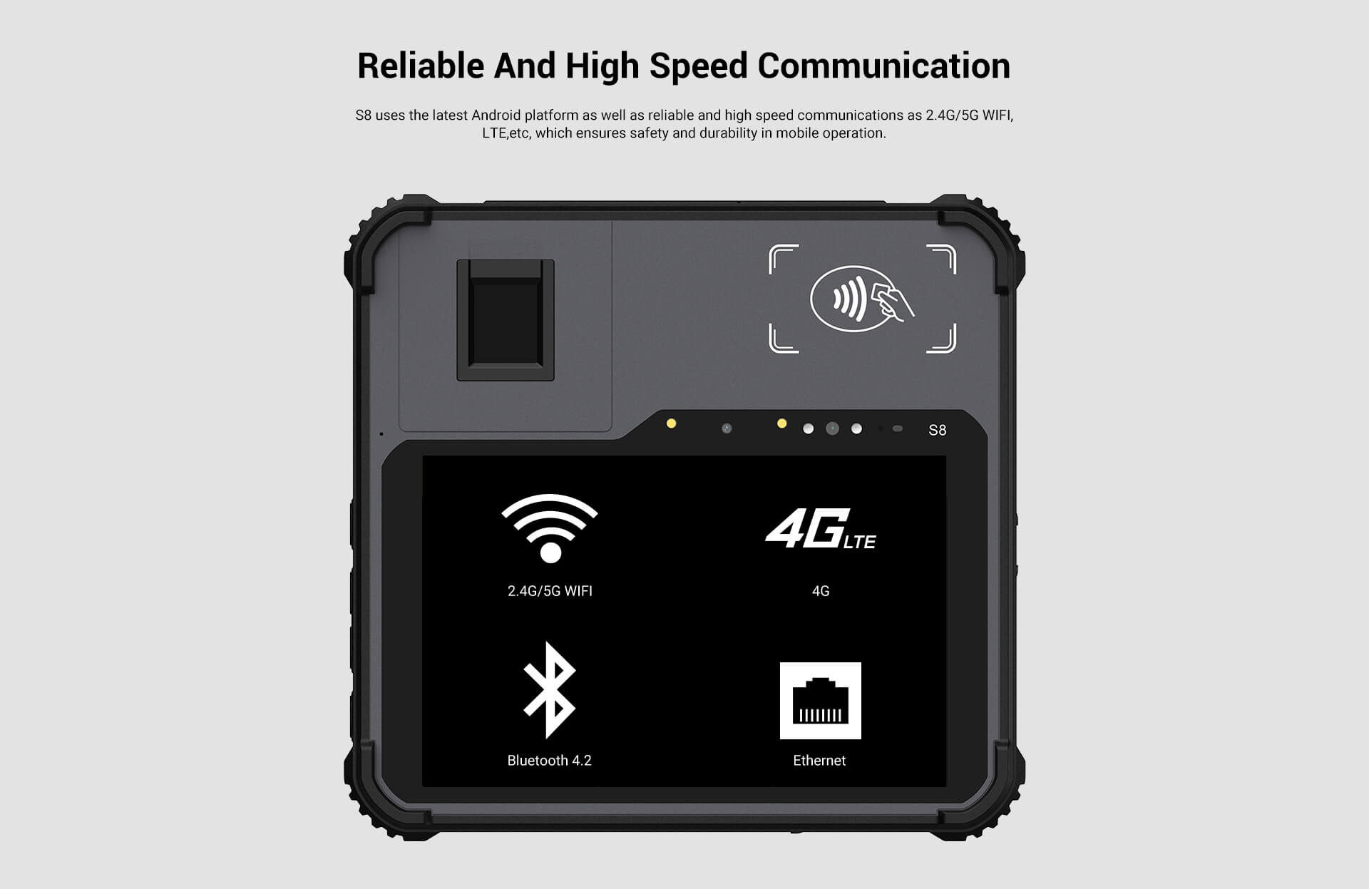 4G WIFI Bluetooth Biometric Fingerprint Tablet