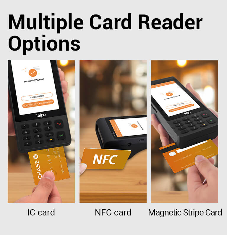 Handheld pos for reading msr, ic card, nfc card