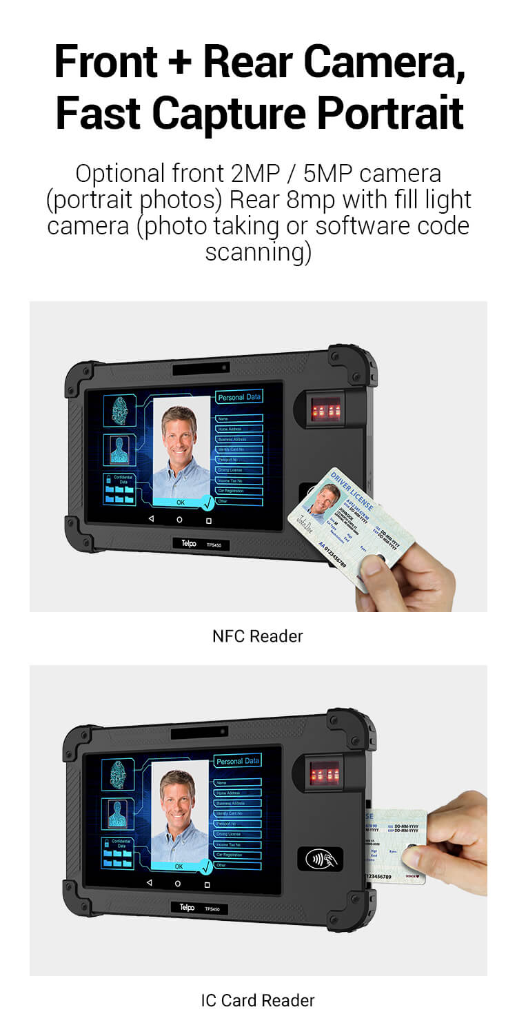 Biometric Tablet with NFC reader satisfys the demand of user authentication, electronic payment
