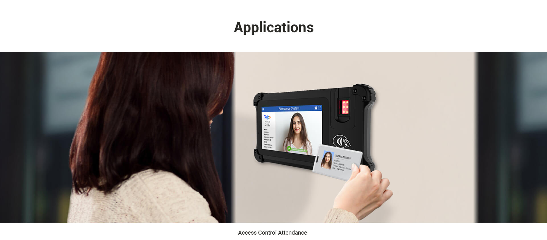 Access control biometric tablet with fingerprinter