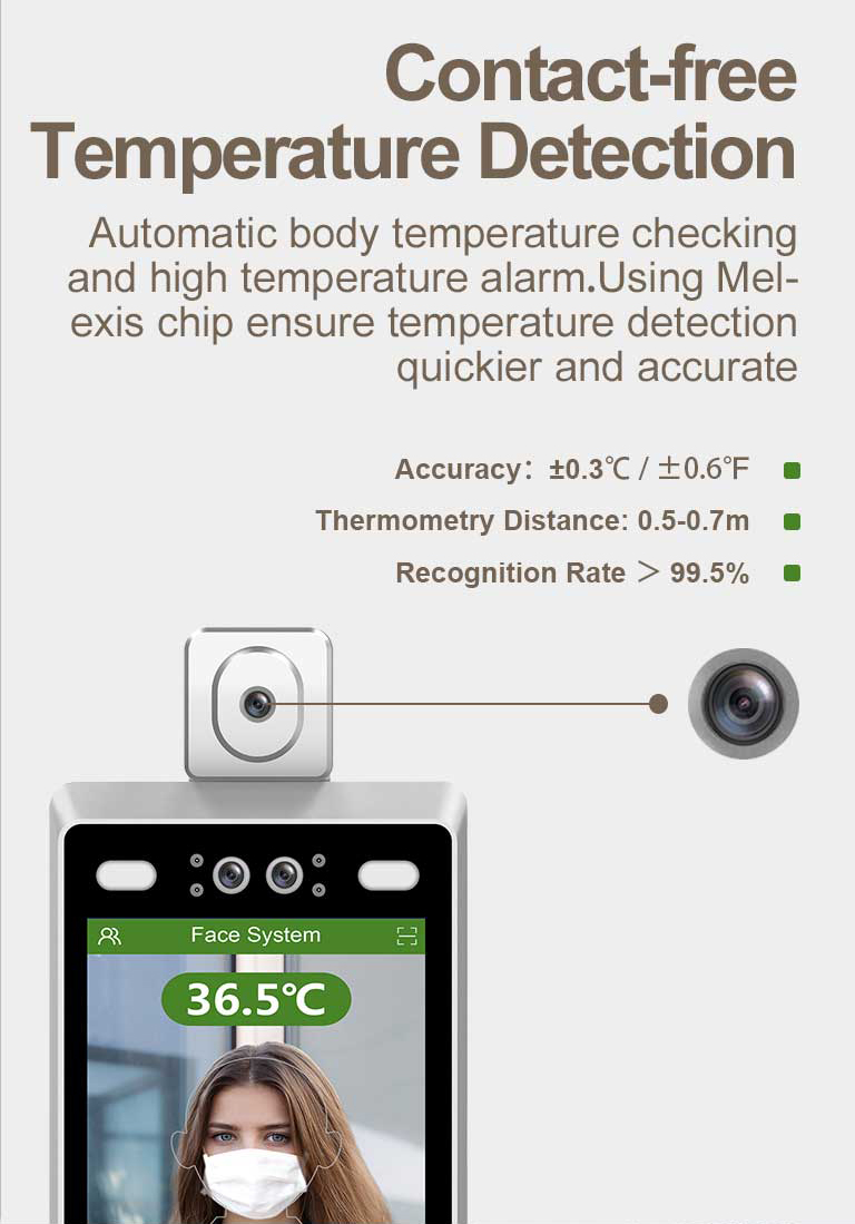 TPS980T Contact-free Temperature Detection,Automatic body temperature checking Telpo TPS980T