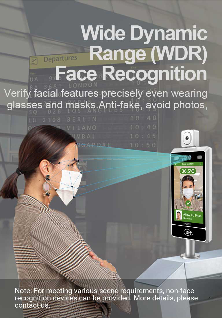 Wide Dynamic Range Face Recognition Telpo TPS980T 