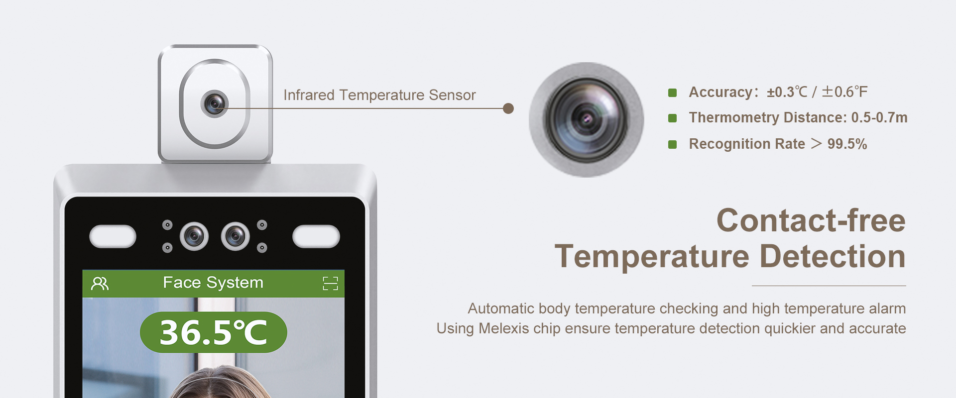 TPS980T Contact-free Temperature Detection,Automatic body temperature checking Telpo TPS980T